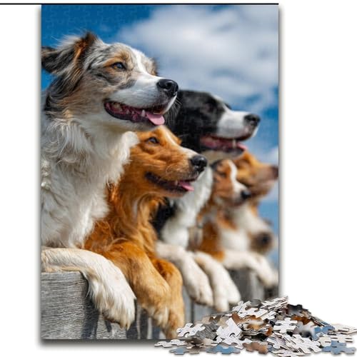 Puzzles für Teenager, 1000 Teile, Abstrakter Hund, Lernspielzeug für Teenager, ganze Familie ab 14 Jahren (Größe 26x38cm) von NBDSOYEWO
