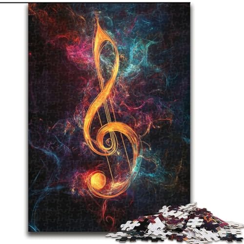 Puzzles für Teenager, 1000-teiliges Puzzle, Bunte Musiksymbole, Lernspielzeug für Teenager, ganze Familie ab 14 Jahren (Größe 50x75cm) von NBDSOYEWO