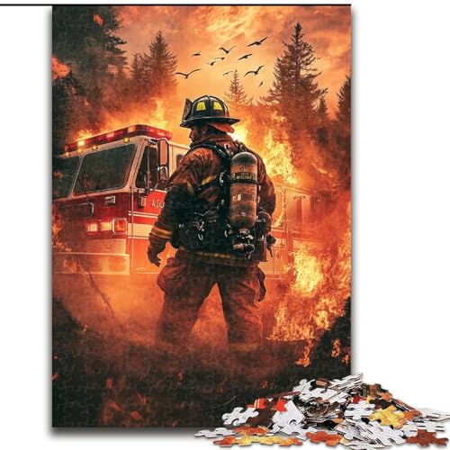 Puzzles für Teenager, 1000-teiliges Puzzle Feuerwehrmann, Lernspielzeug für Jugendliche und Jugendliche, ganze Familie ab 14 Jahren (Größe 50x75cm) von NBDSOYEWO