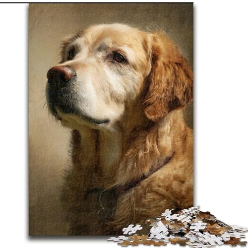 Puzzles für Teenager, 1000-teiliges Puzzle Golden Retriever, Lernspielzeug für Jugendliche und Jugendliche ab 14 Jahren, ganze Familie (Größe 26x38cm) von NBDSOYEWO