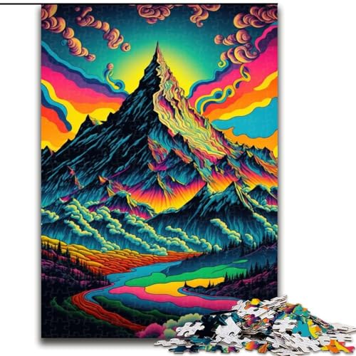 Puzzles für Teenager, 1000-teiliges Puzzle Psychedelic Valley, Lernspielzeug für Teenager und Jugendliche ab 14 Jahren, ganze Familie (Größe 26x38cm) von NBDSOYEWO