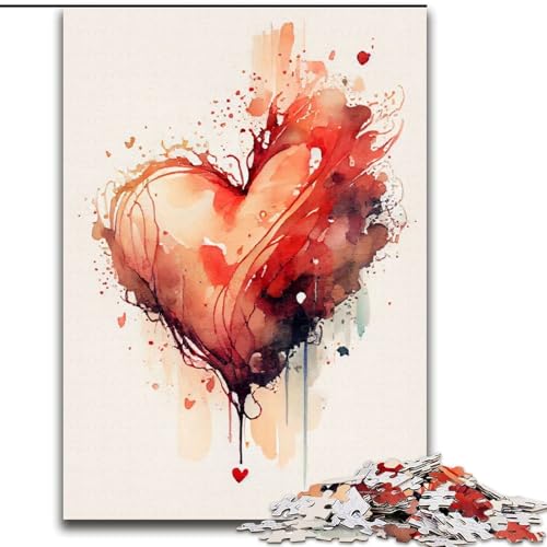 Puzzles für Teenager zum Valentinstag, Lernspiele, Heimdekoration, ganze Familie (Größe 50x75cm) von NBDSOYEWO