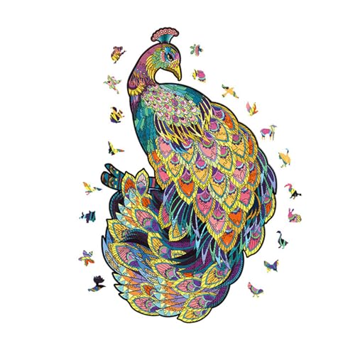 NBFBA Holzpuzzle Erwachsene, 100pcs Pfau Spaßiges Unregelmäßig Geformtes Puzzle für Erwachsen, 16 * 27cm Lernspielzeug für Erwachsene und Kinder Familienspielsammlung NBFBA Holzpuzzle Erwachsene, 100pcs Pfau Spaßiges Unregelmäßig Geformtes Puzzle für Erwachsen, 16 * 27cm Lernspielzeug für Erwachsene und Kinder Familienspielsammlung von NBFBA
