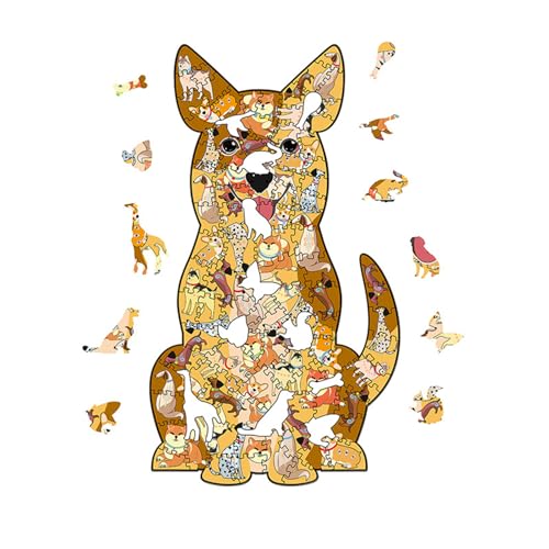 NBFBA Holzpuzzle Erwachsene, 100pcs Hund Spaßiges Unregelmäßig Geformtes Puzzle für Erwachsen, 16 * 28cm Lernspielzeug für Erwachsene und Kinder Familienspielsammlung NBFBA Holzpuzzle Erwachsene, 100pcs Hund Spaßiges Unregelmäßig Geformtes Puzzle für Erwachsen, 16 * 28cm Lernspielzeug für Erwachsene und Kinder Familienspielsammlung von NBFBA