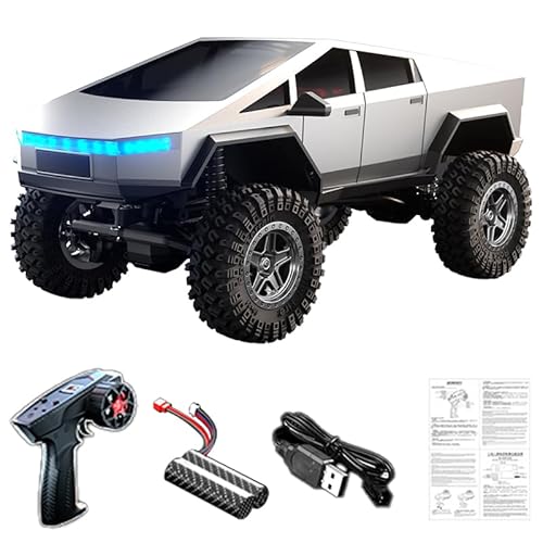 NBJIALIN RC Cyber-Truck-Auto – 1:18 ferngesteuertes Auto für Erwachsene, 4WD High Speed Off-Road Cybertruck ferngesteuertes Auto, 2,4 GHz wasserdichtes Monster-RC-Auto für Rc Truck Spielzeug Geschenke von NBJIALIN