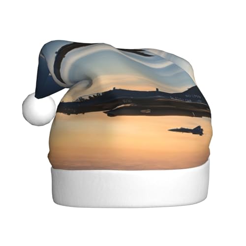 NBRIEU Aircraft Fighter Jets Druck Festliche Dekoration Weihnachtsmütze, Neujahrsfeierzubehör und Geschenke von NBRIEU