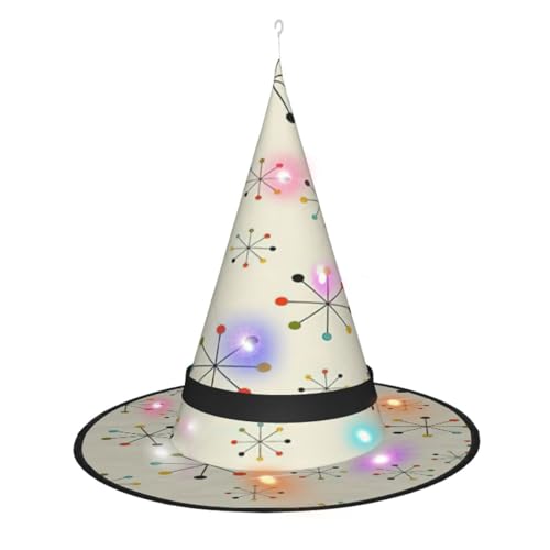 NBRIEU Faltbarer Hexenhut mit abstraktem geometrischem Druck Hexe Vampir Halloween Kostüm Zubehör NBRIEU Faltbarer Hexenhut mit abstraktem geometrischem Druck Hexe Vampir Halloween Kostüm Zubehör von NBRIEU