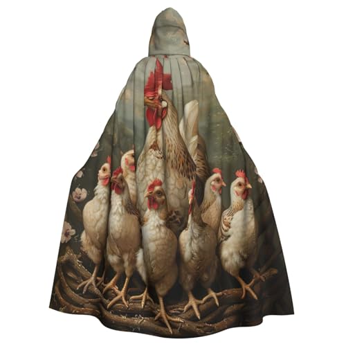 NBRIEU Kapuzenkostüm für Damen und Herren mit Hühnerbruch, für Karneval, Cosplay, Schwarz, Einheitsgröße NBRIEU Kapuzenkostüm für Damen und Herren mit Hühnerbruch, für Karneval, Cosplay, Schwarz, Einheitsgröße von NBRIEU