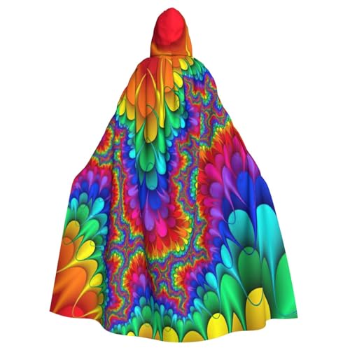 NBRIEU Morgenmantel mit Kapuze, Regenbogen-Druck, Uni, Rot, für Karneval, Cosplay NBRIEU Morgenmantel mit Kapuze, Regenbogen-Druck, Uni, Rot, für Karneval, Cosplay von NBRIEU
