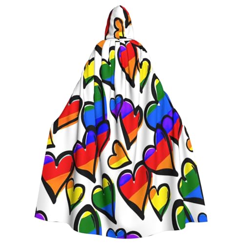 NBRIEU Morgenmantel mit Kapuze, Uni, Homosexuell Pride Herz, Regenbogenfarben, für Karneval, Cosplay NBRIEU Morgenmantel mit Kapuze, Uni, Homosexuell Pride Herz, Regenbogenfarben, für Karneval, Cosplay von NBRIEU