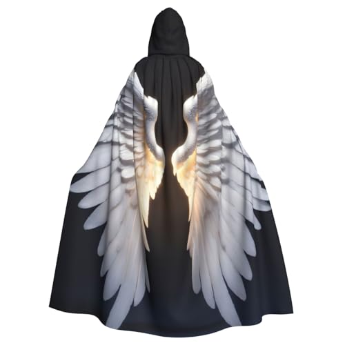 NBRIEU Morgenmantel mit Kapuze und Engelsflügel-Druck, Uni, für Karneval, Cosplay, Kostüme NBRIEU Morgenmantel mit Kapuze und Engelsflügel-Druck, Uni, für Karneval, Cosplay, Kostüme von NBRIEU