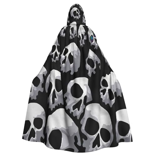 NBRIEU Totenkopf Skull Print Uni Full Length Full Length Kostüm für Karneval Cosplay Kostüm, Schwarz, One Size NBRIEU Totenkopf Skull Print Uni Full Length Full Length Kostüm für Karneval Cosplay Kostüm, Schwarz, One Size von NBRIEU