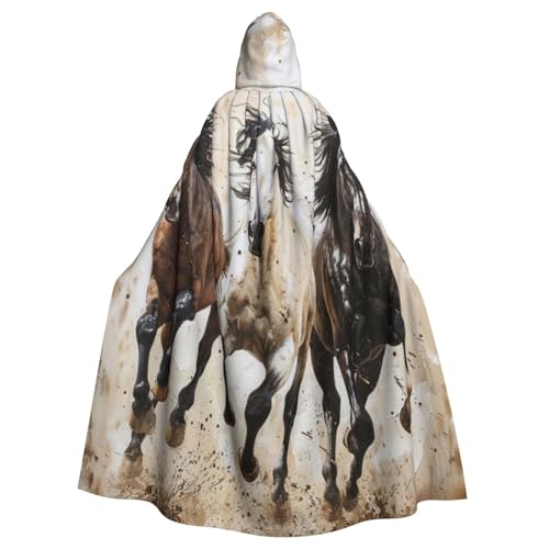 NBRIEU Uni-Bademantel, volle Länge, Pferde, laufend, Kunstdruck, Kapuzenmantel, Umhang, Karneval, Cosplay-Kostüm NBRIEU Uni-Bademantel, volle Länge, Pferde, laufend, Kunstdruck, Kapuzenmantel, Umhang, Karneval, Cosplay-Kostüm von NBRIEU