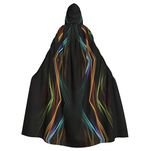 NBRIEU Uni-Bademantel, volle Länge, bunte Linien, Kunstdruck, Kapuzenmantel, Umhang, Karneval, Cosplay-Kostüm NBRIEU Uni-Bademantel, volle Länge, bunte Linien, Kunstdruck, Kapuzenmantel, Umhang, Karneval, Cosplay-Kostüm von NBRIEU