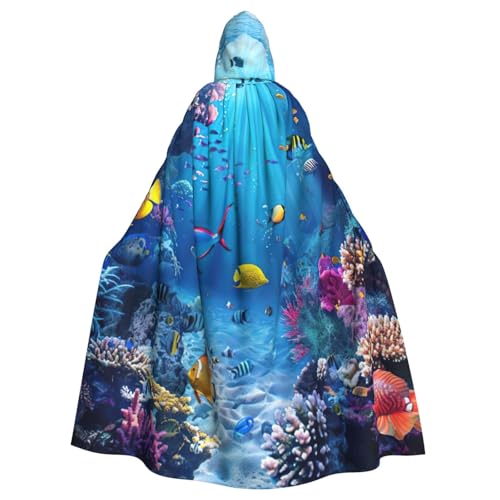 NBRIEU Uni-Bademantel, volle Länge, buntes Ozean-Motiv, bedruckt, mit Kapuze, Karneval, Cosplay-Kostüm NBRIEU Uni-Bademantel, volle Länge, buntes Ozean-Motiv, bedruckt, mit Kapuze, Karneval, Cosplay-Kostüm von NBRIEU