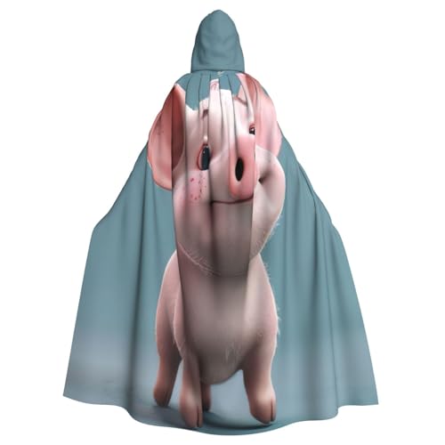 NBRIEU Uni-Bademantel mit Kapuze, Cartoon-Schweine-Druck, für Karneval, Cosplay-Kostüm NBRIEU Uni-Bademantel mit Kapuze, Cartoon-Schweine-Druck, für Karneval, Cosplay-Kostüm von NBRIEU