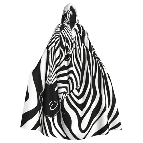 NBRIEU Uni-Bademantel mit Kapuze, Zebramuster, für Karneval, Cosplay, Schwarz, Einheitsgröße NBRIEU Uni-Bademantel mit Kapuze, Zebramuster, für Karneval, Cosplay, Schwarz, Einheitsgröße von NBRIEU