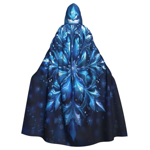 NBRIEU Uni-Bademantel mit Kapuze, blauer Schneeflocken-Druck, volle Länge, für Karneval, Cosplay NBRIEU Uni-Bademantel mit Kapuze, blauer Schneeflocken-Druck, volle Länge, für Karneval, Cosplay von NBRIEU