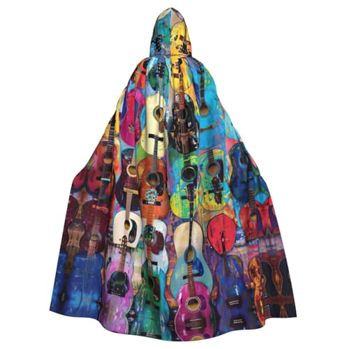 NBRIEU Uni-Bademantel mit Kapuze, buntes Gitarrendesign, volle Länge, für Karneval, Cosplay NBRIEU Uni-Bademantel mit Kapuze, buntes Gitarrendesign, volle Länge, für Karneval, Cosplay von NBRIEU