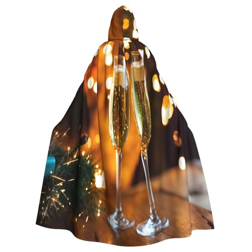 NBRIEU Uni-Bademantel mit Kapuze in voller Länge mit Weinbecher-Aufdruck, Karneval, Cosplay-Kostüm NBRIEU Uni-Bademantel mit Kapuze in voller Länge mit Weinbecher-Aufdruck, Karneval, Cosplay-Kostüm von NBRIEU