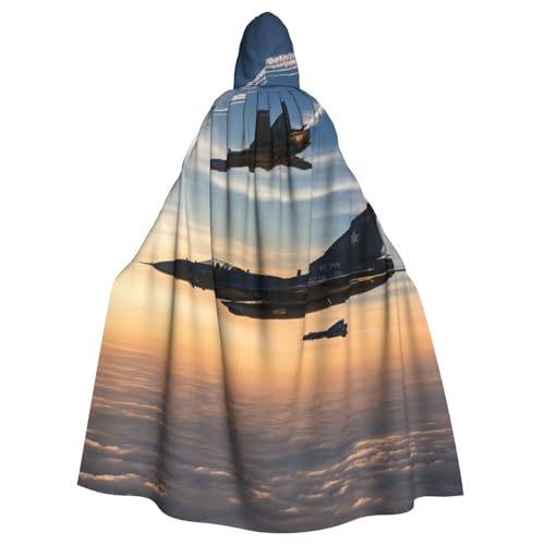 NBRIEU Uni-Kapuzenmantel in voller Länge, Flugzeug-Jets-Druck, Karneval, Cosplay-Kostüm NBRIEU Uni-Kapuzenmantel in voller Länge, Flugzeug-Jets-Druck, Karneval, Cosplay-Kostüm von NBRIEU