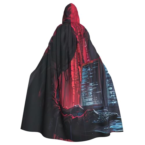 NBRIEU Uni Kapuzenmantel mit Hacker-Angriffs-Druck, für Karneval, Cosplay-Kostüm NBRIEU Uni Kapuzenmantel mit Hacker-Angriffs-Druck, für Karneval, Cosplay-Kostüm von NBRIEU