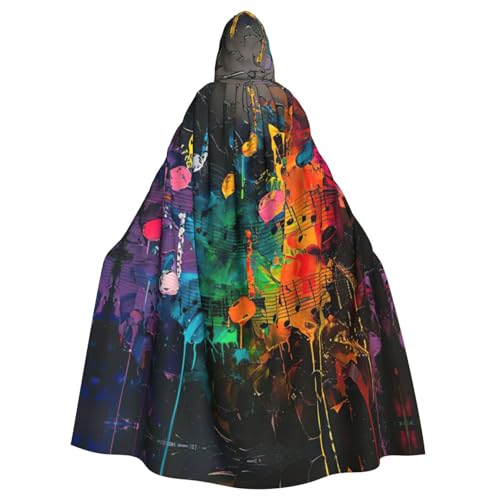 NBRIEU Uni-Kostüm in voller Länge, buntes Musiknoten-Muster, mit Kapuze, für Karneval, Cosplay NBRIEU Uni-Kostüm in voller Länge, buntes Musiknoten-Muster, mit Kapuze, für Karneval, Cosplay von NBRIEU