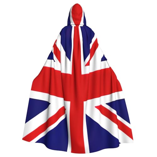 NBRIEU Uni-Kostüm mit Kapuze und Union-Jack-Druck, Schwarz, Einheitsgröße NBRIEU Uni-Kostüm mit Kapuze und Union-Jack-Druck, Schwarz, Einheitsgröße von NBRIEU