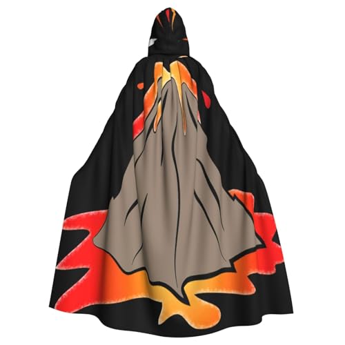 NBRIEU Uni-Kostüm mit Kapuze und Vulkan-Print für Karneval, Cosplay, Uni von NBRIEU
