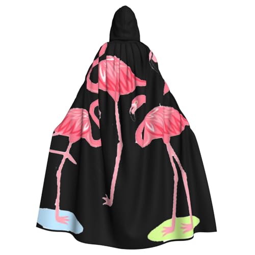 NBRIEU Uni Morgenmantel mit Kapuze und vier Flamingos in voller Länge für Karneval, Cosplay-Kostüm NBRIEU Uni Morgenmantel mit Kapuze und vier Flamingos in voller Länge für Karneval, Cosplay-Kostüm von NBRIEU