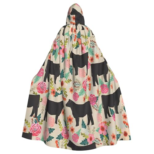 NBRIEU Uni Overall Kuh Blumen Print mit Kapuze Karneval Cosplay Kostüm NBRIEU Uni Overall Kuh Blumen Print mit Kapuze Karneval Cosplay Kostüm von NBRIEU