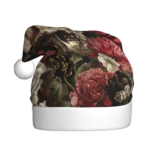 NBRIEU Weihnachtshut mit floralem Totenkopf-Druck, Zubehör und Geschenke für Neujahrsfeiern NBRIEU Weihnachtshut mit floralem Totenkopf-Druck, Zubehör und Geschenke für Neujahrsfeiern von NBRIEU