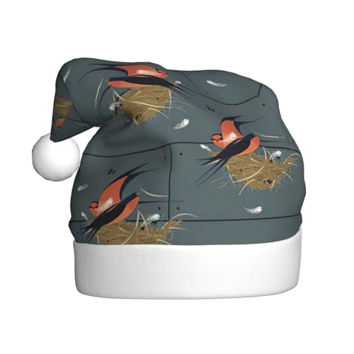 NBRIEU Weihnachtsmütze mit Schwalbe aus Graphit, festliche Dekoration, für Neujahrsparty und Geschenke NBRIEU Weihnachtsmütze mit Schwalbe aus Graphit, festliche Dekoration, für Neujahrsparty und Geschenke von NBRIEU