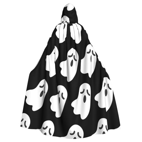 NBRIEU Weißes Geister-Print Uni Halloween Kostüm mit Kapuze Karneval Cosplay Kostüm NBRIEU Weißes Geister-Print Uni Halloween Kostüm mit Kapuze Karneval Cosplay Kostüm von NBRIEU