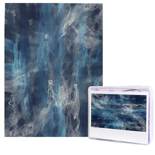 Abstrakte blaue Puzzles aus Fotos, 500 Teile, personalisiertes Holzpuzzle, herausfordernde Puzzles für Erwachsene, benutzerdefinierte Bilderpuzzle, Geschenke für Familie, Hochzeit, Freund Abstrakte blaue Puzzles aus Fotos, 500 Teile, personalisiertes Holzpuzzle, herausfordernde Puzzles für Erwachsene, benutzerdefinierte Bilderpuzzle, Geschenke für Familie, Hochzeit, Freund von NBSKSDLK