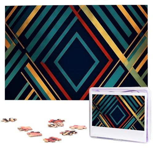 Abstrakte geometrische gestreifte Puzzles aus Fotos, 1000 Teile, personalisiertes Holzpuzzle, herausfordernde Puzzles für Erwachsene, benutzerdefinierte Bilderpuzzle, Geschenke für Familie, Hochzeit Abstrakte geometrische gestreifte Puzzles aus Fotos, 1000 Teile, personalisiertes Holzpuzzle, herausfordernde Puzzles für Erwachsene, benutzerdefinierte Bilderpuzzle, Geschenke für Familie, Hochzeit von NBSKSDLK