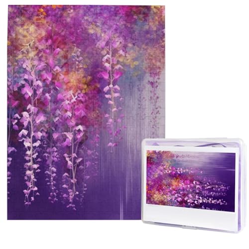 Abstrakte lila weinende Blumenpuzzles aus Fotos, 500 Teile, personalisiertes Holzpuzzle, herausfordernde Puzzles für Erwachsene, benutzerdefinierte Bilderpuzzle, Geschenke für Familie, Hochzeit Abstrakte lila weinende Blumenpuzzles aus Fotos, 500 Teile, personalisiertes Holzpuzzle, herausfordernde Puzzles für Erwachsene, benutzerdefinierte Bilderpuzzle, Geschenke für Familie, Hochzeit von NBSKSDLK