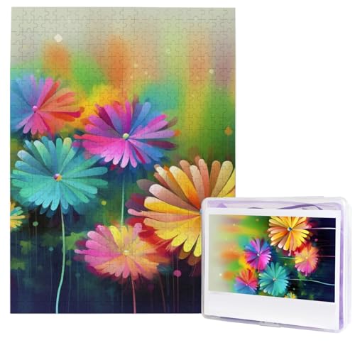 Abstrakter Stil, bunte Blumen, Puzzles aus Fotos, 500 Teile, personalisiertes Holzpuzzle, herausfordernde Puzzles für Erwachsene, individuelles Bild, Puzzle, Geschenke für Familie, Hochzeit, Freund Abstrakter Stil, bunte Blumen, Puzzles aus Fotos, 500 Teile, personalisiertes Holzpuzzle, herausfordernde Puzzles für Erwachsene, individuelles Bild, Puzzle, Geschenke für Familie, Hochzeit, Freund von NBSKSDLK