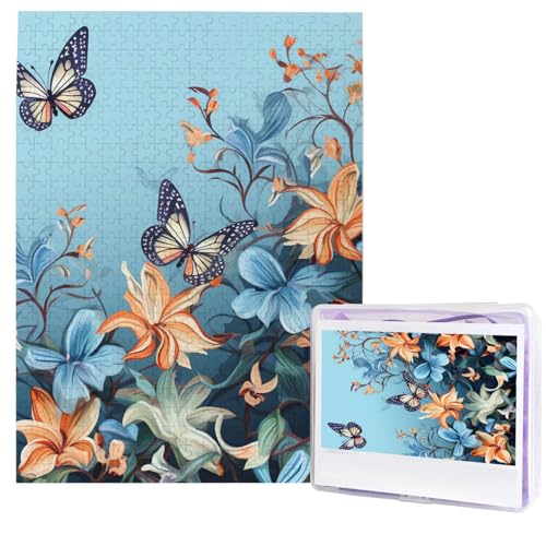 Blauer Schmetterling Floral Puzzles aus Fotos 500 Teile Personalisiertes Holzpuzzle Herausfordernde Puzzles für Erwachsene Benutzerdefinierte Bilderpuzzle Geschenke für Familie Hochzeit Freund Blauer Schmetterling Floral Puzzles aus Fotos 500 Teile Personalisiertes Holzpuzzle Herausfordernde Puzzles für Erwachsene Benutzerdefinierte Bilderpuzzle Geschenke für Familie Hochzeit Freund von NBSKSDLK