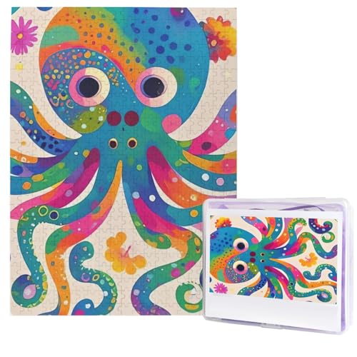 Bunte Oktopus-Puzzles aus Fotos, 500 Teile, personalisiertes Holzpuzzle, herausfordernde Puzzles für Erwachsene, individuelles Bild, Puzzle, Geschenke für Familie, Hochzeit, Freund Bunte Oktopus-Puzzles aus Fotos, 500 Teile, personalisiertes Holzpuzzle, herausfordernde Puzzles für Erwachsene, individuelles Bild, Puzzle, Geschenke für Familie, Hochzeit, Freund von NBSKSDLK