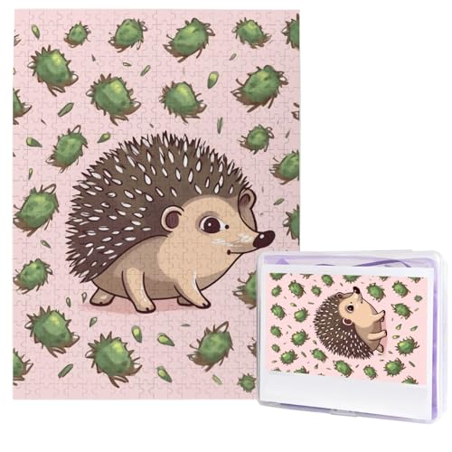 Cartoon-Igel-Puzzles aus Fotos, 500 Teile, personalisiertes Holzpuzzle, herausfordernde Puzzles für Erwachsene, benutzerdefinierte Bilderpuzzle, Geschenke für Familie, Hochzeit, Freund Cartoon-Igel-Puzzles aus Fotos, 500 Teile, personalisiertes Holzpuzzle, herausfordernde Puzzles für Erwachsene, benutzerdefinierte Bilderpuzzle, Geschenke für Familie, Hochzeit, Freund von NBSKSDLK