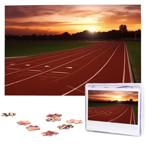 Dusk Running Track Puzzles aus Fotos, 1000 Teile, personalisiertes Holzpuzzle, herausfordernde Puzzles für Erwachsene, individuelles Bildpuzzle, Geschenke für Familie, Hochzeit, Freund Dusk Running Track Puzzles aus Fotos, 1000 Teile, personalisiertes Holzpuzzle, herausfordernde Puzzles für Erwachsene, individuelles Bildpuzzle, Geschenke für Familie, Hochzeit, Freund von NBSKSDLK