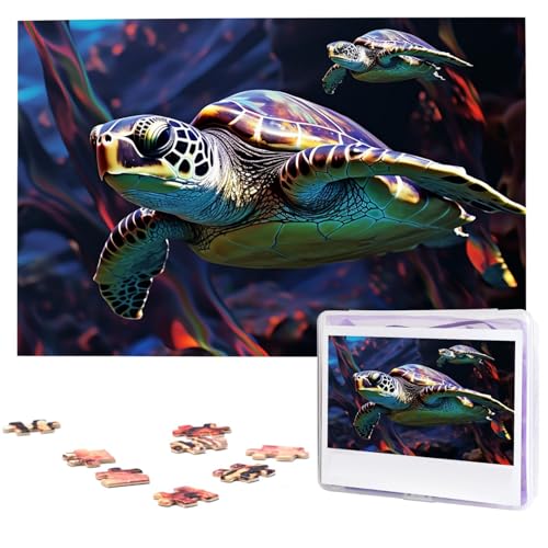 Ein farbenfrohes tropisches Meeresschildkröten-Puzzle aus Fotos, 1000 Teile, personalisiertes Holzpuzzle, herausfordernde Puzzles für Erwachsene, individuelles Bild, Puzzle, Geschenke für Familie Ein farbenfrohes tropisches Meeresschildkröten-Puzzle aus Fotos, 1000 Teile, personalisiertes Holzpuzzle, herausfordernde Puzzles für Erwachsene, individuelles Bild, Puzzle, Geschenke für Familie von NBSKSDLK