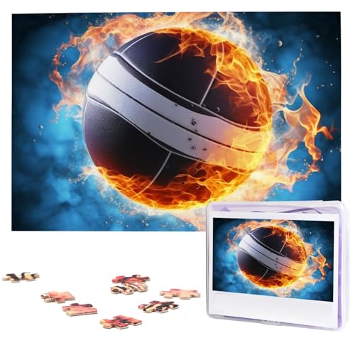 Eis und Feuer Volleyball Puzzles aus Fotos 1000 Teile Personalisiertes Holzpuzzle Herausfordernde Puzzles für Erwachsene Benutzerdefinierte Bilderpuzzle Geschenke für Familie Hochzeit Freund Eis und Feuer Volleyball Puzzles aus Fotos 1000 Teile Personalisiertes Holzpuzzle Herausfordernde Puzzles für Erwachsene Benutzerdefinierte Bilderpuzzle Geschenke für Familie Hochzeit Freund von NBSKSDLK