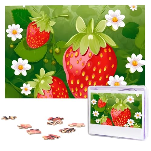 Erdbeer- und Blumenpuzzles aus Fotos, 1000 Teile, personalisiertes Holzpuzzle, herausfordernde Puzzles für Erwachsene, benutzerdefinierte Bilderpuzzle, Geschenke für Familie, Hochzeit, Freund Erdbeer- und Blumenpuzzles aus Fotos, 1000 Teile, personalisiertes Holzpuzzle, herausfordernde Puzzles für Erwachsene, benutzerdefinierte Bilderpuzzle, Geschenke für Familie, Hochzeit, Freund von NBSKSDLK