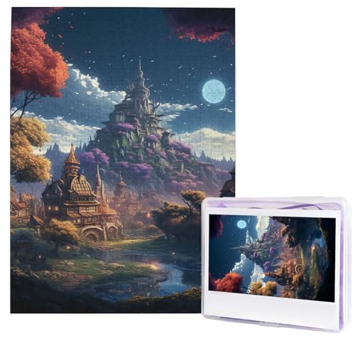 Fantasy Town Puzzles aus Fotos, 500 Teile, personalisiertes Holzpuzzle, herausfordernde Puzzles für Erwachsene, individuelles Bild, Puzzle, Geschenke für Familie, Hochzeit, Freund Fantasy Town Puzzles aus Fotos, 500 Teile, personalisiertes Holzpuzzle, herausfordernde Puzzles für Erwachsene, individuelles Bild, Puzzle, Geschenke für Familie, Hochzeit, Freund von NBSKSDLK