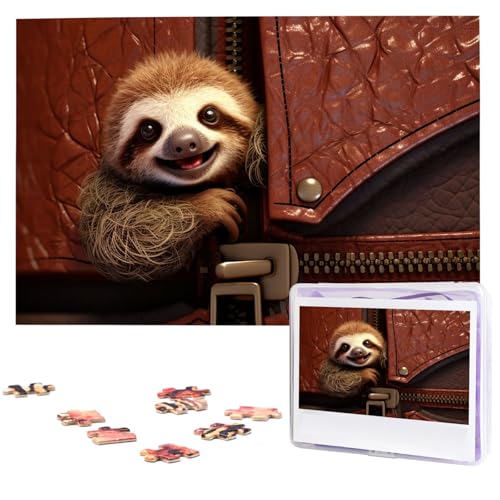Faultier auf Reißverschluss Puzzles von Fotos 1000 Teile Personalisiertes Holzpuzzle Herausfordernde Puzzles für Erwachsene Benutzerdefinierte Bilderpuzzle Geschenke für Familie Hochzeit Freund Faultier auf Reißverschluss Puzzles von Fotos 1000 Teile Personalisiertes Holzpuzzle Herausfordernde Puzzles für Erwachsene Benutzerdefinierte Bilderpuzzle Geschenke für Familie Hochzeit Freund von NBSKSDLK