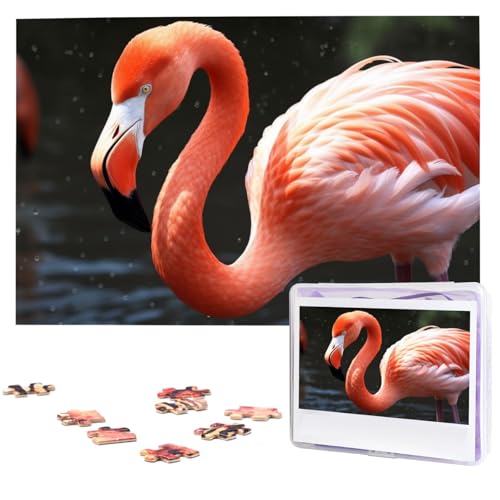 Flamingo-Puzzles aus Fotos, 1000 Teile, personalisiertes Holzpuzzle, herausfordernde Puzzles für Erwachsene, individuelles Bild, Puzzle, Geschenke für Familie, Hochzeit, Freund Flamingo-Puzzles aus Fotos, 1000 Teile, personalisiertes Holzpuzzle, herausfordernde Puzzles für Erwachsene, individuelles Bild, Puzzle, Geschenke für Familie, Hochzeit, Freund von NBSKSDLK