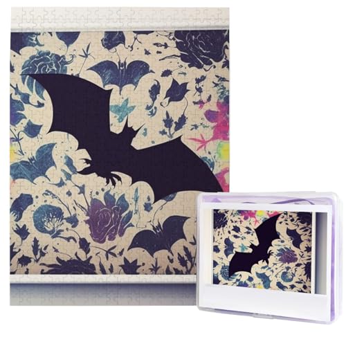 Fledermaus-Druck-Puzzles aus Fotos, 500 Teile, personalisiertes Holzpuzzle, herausfordernde Puzzles für Erwachsene, individuelles Bild, Puzzle, Geschenke für Familie, Hochzeit, Freund Fledermaus-Druck-Puzzles aus Fotos, 500 Teile, personalisiertes Holzpuzzle, herausfordernde Puzzles für Erwachsene, individuelles Bild, Puzzle, Geschenke für Familie, Hochzeit, Freund von NBSKSDLK