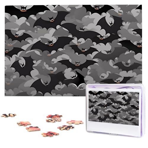 Halloween Fledermäuse graue Puzzles aus Fotos 1000 Teile Personalisiertes Holzpuzzle Herausfordernde Puzzles für Erwachsene Benutzerdefinierte Bilderpuzzle Geschenke für Familie Hochzeit Freund Halloween Fledermäuse graue Puzzles aus Fotos 1000 Teile Personalisiertes Holzpuzzle Herausfordernde Puzzles für Erwachsene Benutzerdefinierte Bilderpuzzle Geschenke für Familie Hochzeit Freund von NBSKSDLK